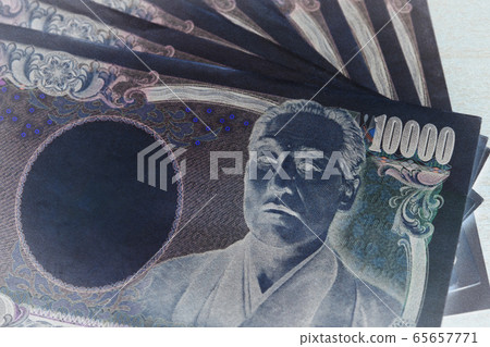 10,000 yen bill (multiple images) photo material 10,000 yen bill (multiple images) photo material 65657771
