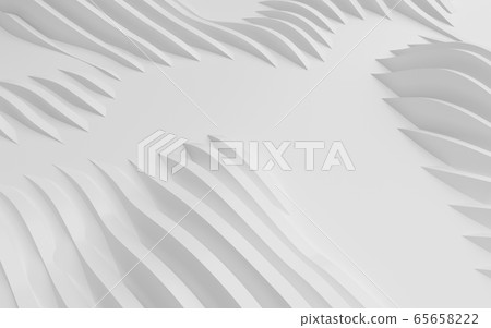 Abstract Curved Shapes. White Circular Background. 65658222