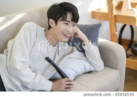Single life concept, young cheerful Asian man's daily life 347 Single life concept, young cheerful Asian man's daily life 347 65658550