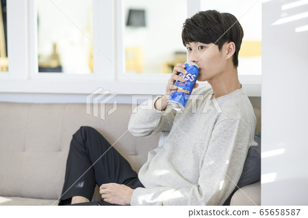 Single life concept, young cheerful Asian man's daily life 334 Single life concept, young cheerful Asian man's daily life 334 65658587