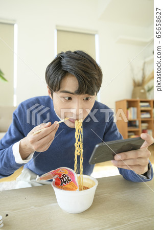 Single life concept, young cheerful Asian man's daily life 294 Single life concept, young cheerful Asian man's daily life 294 65658627