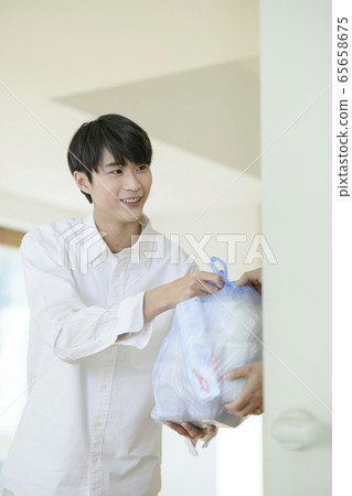 Single life concept, young cheerful Asian man's daily life 136 65658675