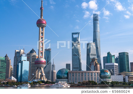 <上海>上海摩天大樓，中國經濟的中心 65660024