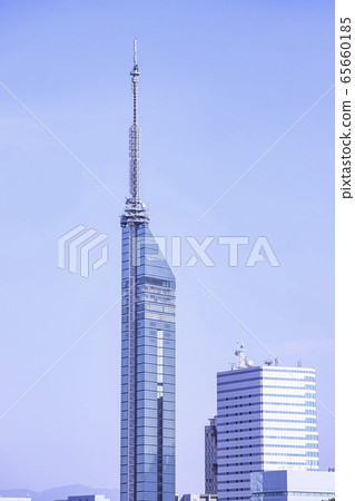 Blue sky and Fukuoka Tower Blue sky and Fukuoka Tower 65660185