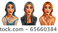 Digital painting woman in defferent styles 65660384