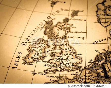 Antique world map UK Antique world map UK 65660480