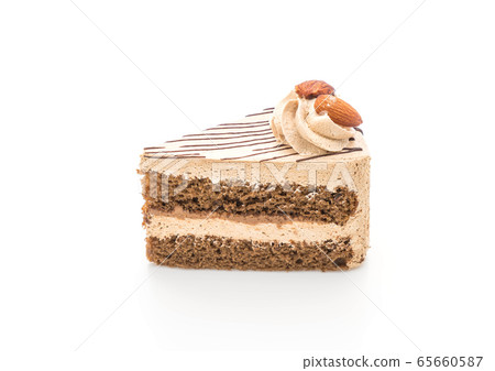 coffee cake on white background 65660587