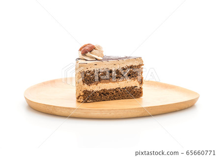 coffee cake on white background 65660771