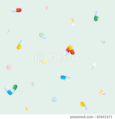 Medication pattern (green background) 65661471