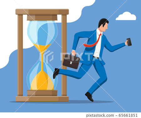 Businessman and hourglass Businessman and hourglass 65661851