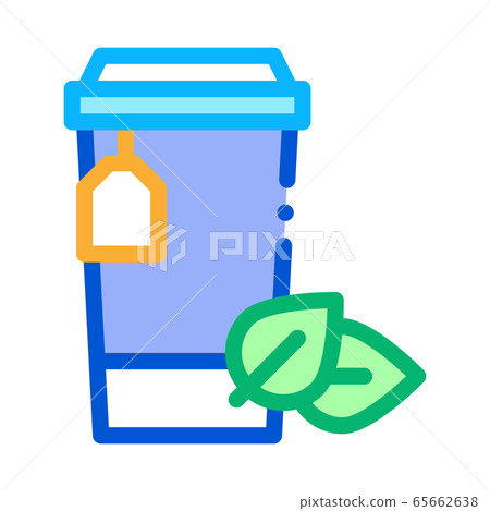 paper cup of tea icon vector outline illustration 65662638