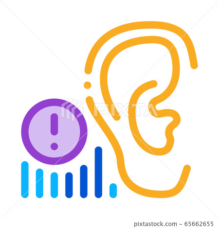 human hearing warning icon vector outline illustration human hearing warning icon vector outline illustration 65662655