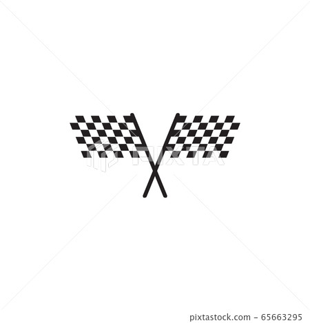 Race flag icon logo design 65663295