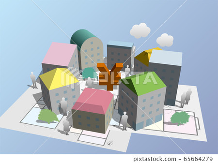 Vector illustration design ai eps house my home real estate property search purchase rent background 65664279