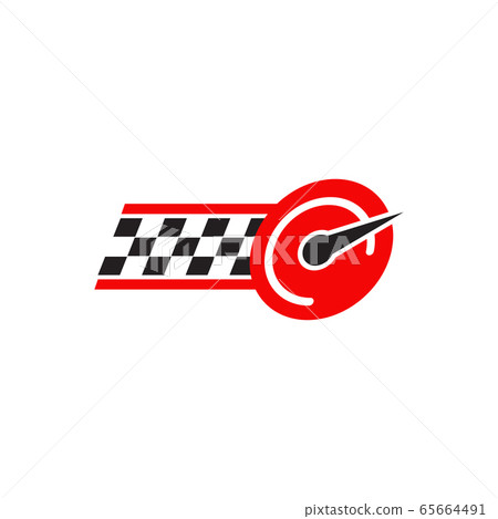 Race flag icon logo design 65664491