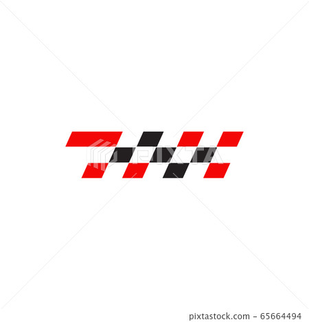 Race flag icon logo design 65664494