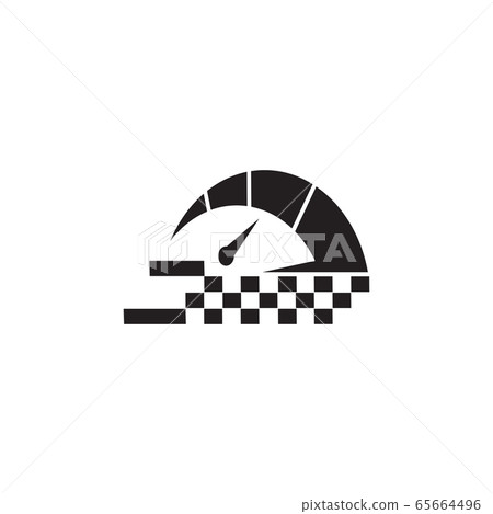 Race flag icon logo design 65664496