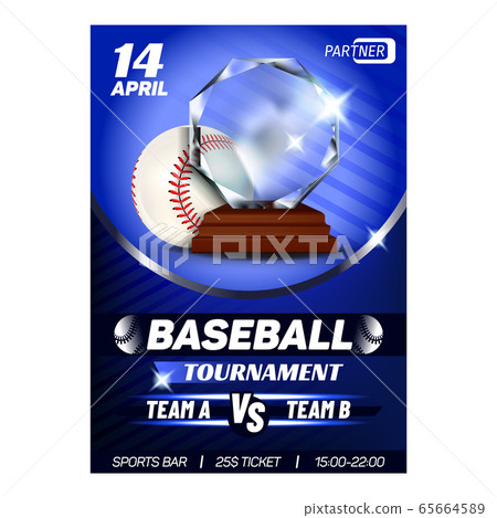 Baseball Regional Sportive Award Poster Vector Baseball Regional Sportive Award Poster Vector 65664589