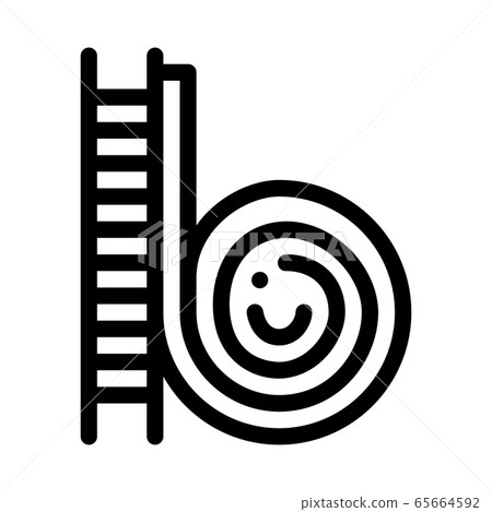 snail creeping up icon vector outline illustration 65664592