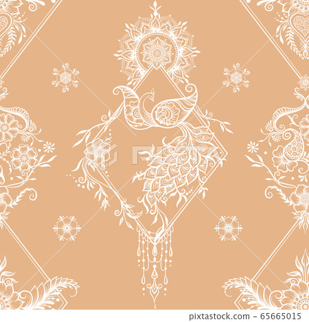 Eastern ethnic style mehendi, traditional indian henna pattern Eastern ethnic style mehendi, traditional indian henna pattern 65665015