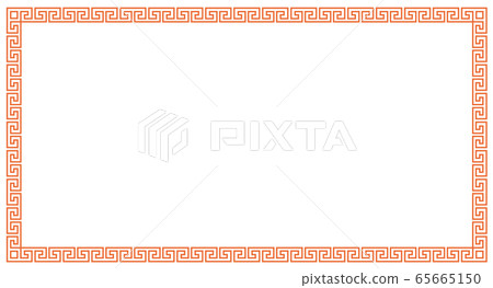 Chinese style frame (rectangle) - Stock Illustration [65665150] - PIXTA