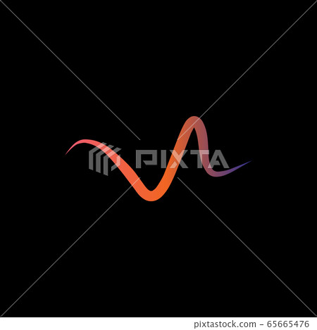 Sound wave logo design template Sound wave logo design template 65665476