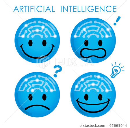 Artificial intelligence Nico Nico mark icon set Artificial intelligence Nico Nico mark icon set 65665944