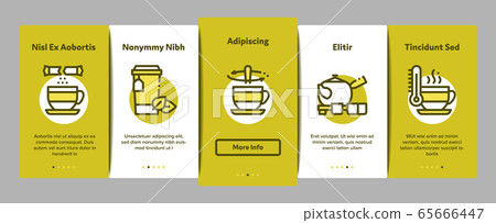 Tea Ceremony Tradition Onboarding Elements Icons Set Vector 65666447