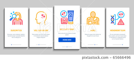 Dermatology Skin Care Onboarding Elements Icons Set Vector 65666496