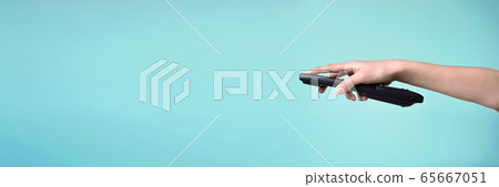 TV or video remote control close-up TV or video remote control close-up 65667051