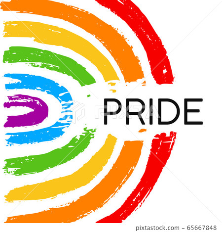 Hand draw LGBT pride with rainbow - Stock Illustration [65667848] - PIXTA