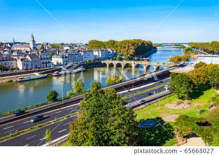 Angers aerial panoramic view, France 65668027
