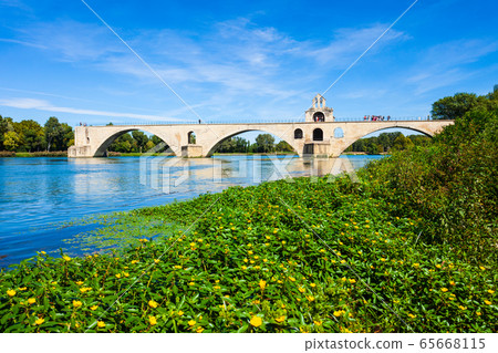 Avignon city aerial view, France 65668115