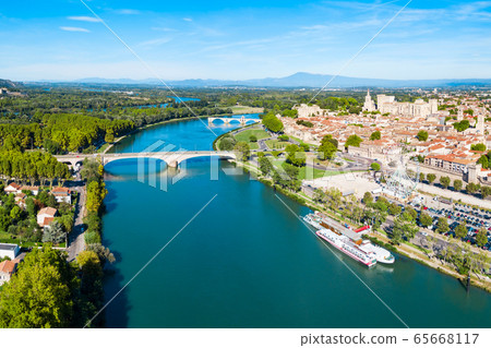 Avignon city aerial view, France Avignon city aerial view, France 65668117