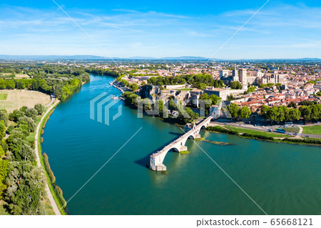 Avignon city aerial view, France Avignon city aerial view, France 65668121