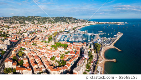 Cannes aerial panoramic view, France Cannes aerial panoramic view, France 65668153