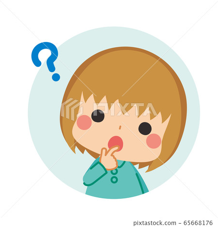 Cute girl icon to ask Cute girl icon to ask 65668176