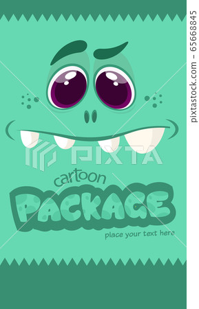 Cartoon monster face. Vector Halloween design 65668845