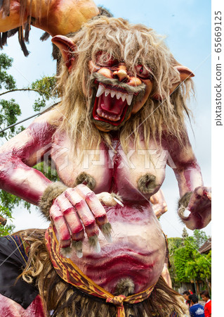 Ogoh statues Ngrupuk parade, Bali 65669125