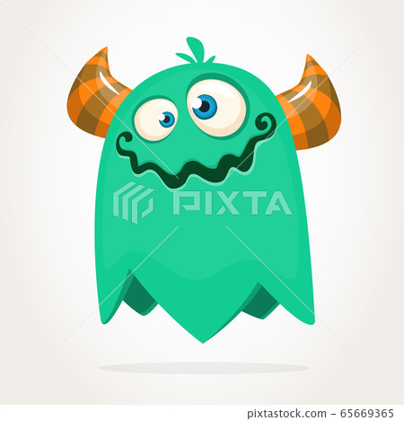 Funny cartoon flying monster. Vector illustration Funny cartoon flying monster. Vector illustration 65669365