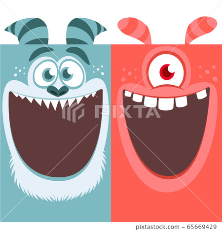 Big set of cartoon monsters for Halloween. Package design. Monsters characters illustration collection Big set of cartoon monsters for Halloween. Package design. Monsters characters illustration collection 65669429