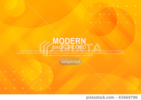 Yellow yellow abstract geometric background with light stripes and various circles 65669786