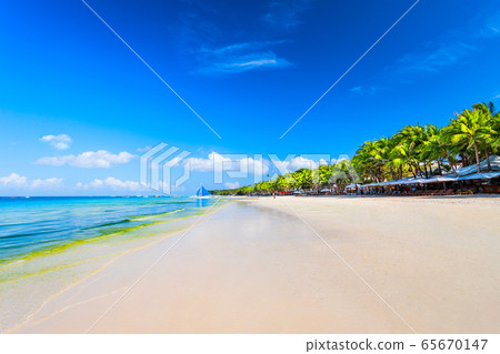 White sand beach Boracay island, Philippines 65670147