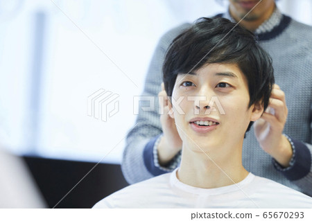 Hair and makeup young men 65670293