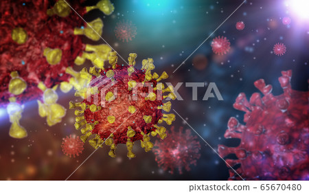 Coronavirus COVID-19 microscopic virus corona Coronavirus COVID-19 microscopic virus corona 65670480