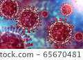 COVID-19 microscopic virus corona virus disease 3d 65670481