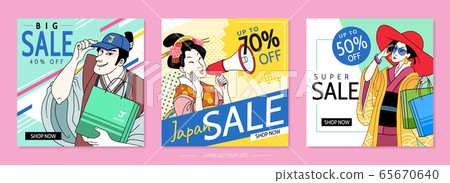 Fashion ukiyo-e shopping season ads Fashion ukiyo-e shopping season ads 65670640