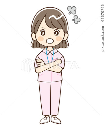 女人,護士,生氣 女人,護士,生氣 65670766