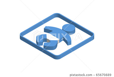 Diaper replacement blue isometric icon illustration Diaper replacement blue isometric icon illustration 65670889