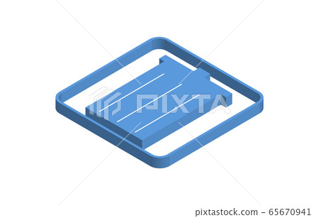 Trash can blue isometric icon illustration Trash can blue isometric icon illustration 65670941